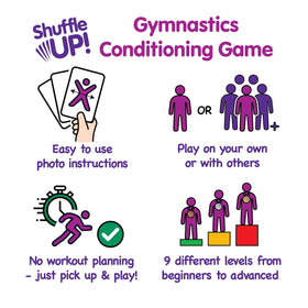 Box and cards from Shuffle Up provide a neat, portable fitness game setup