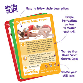 Family-friendly Shuffle Up setup for at-home active play and bonding