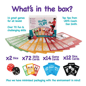 Shuffle Up two-dice included for dynamic play.