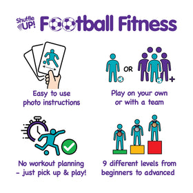Shuffle Up colorful cards support conditioning and fun.