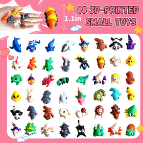 SHULI 3D-printed animal figures with crisp details for tactile exploration.