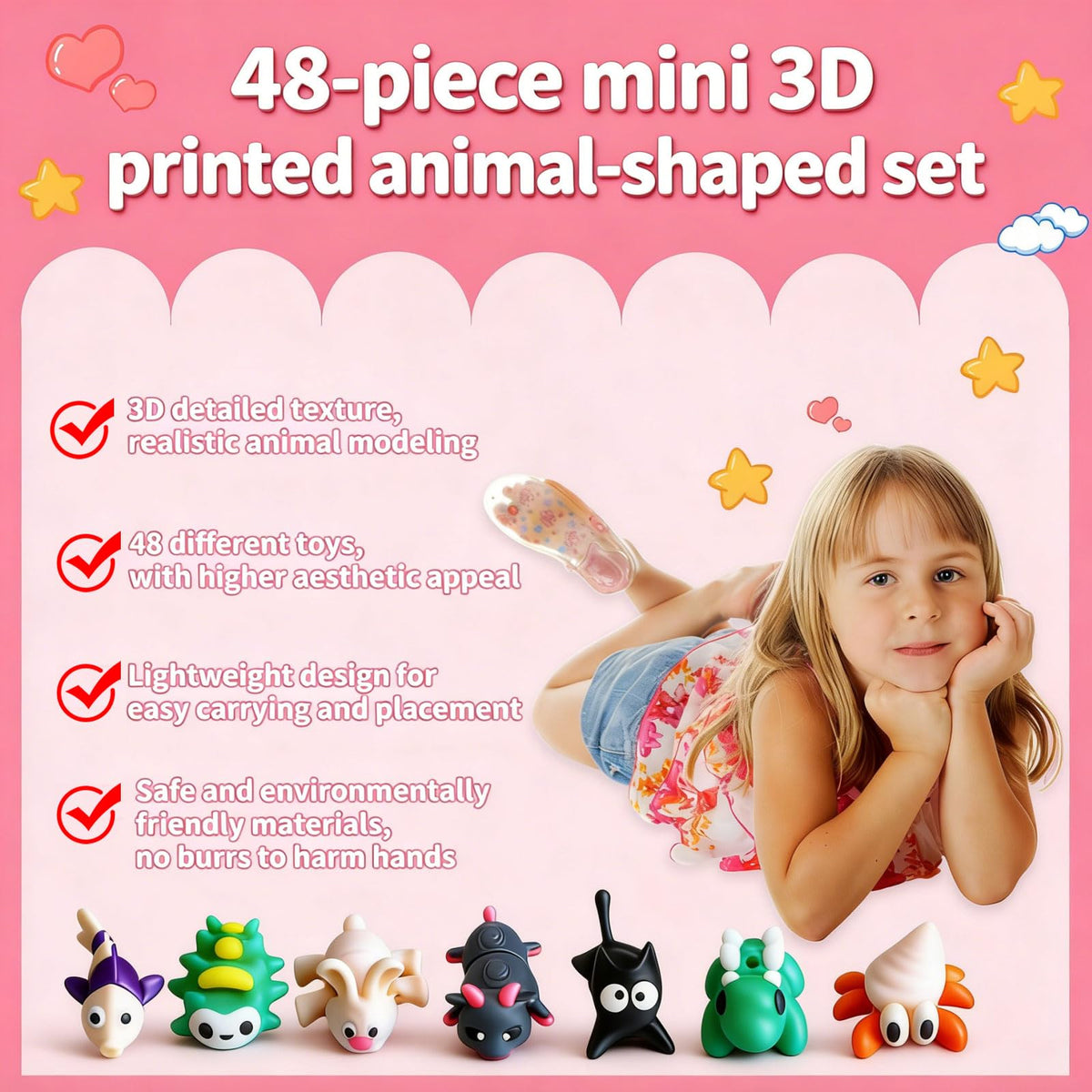 SHULI Easter baskets mini figurines add festive decor and play.