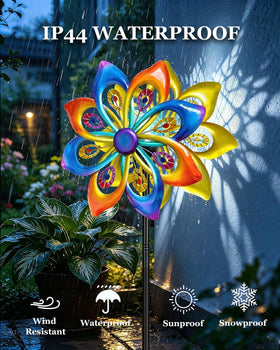 Shumi wind spinner blades with intricate design spin in breeze