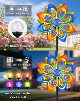 Shumi crackle-globe LED provides color-changing night accents in the garden