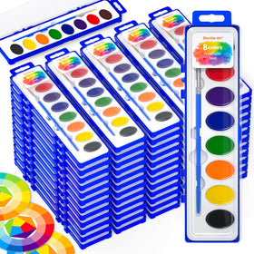 Shuttle Art watercolor set main packaging showing vibrant colors for classrooms and parties