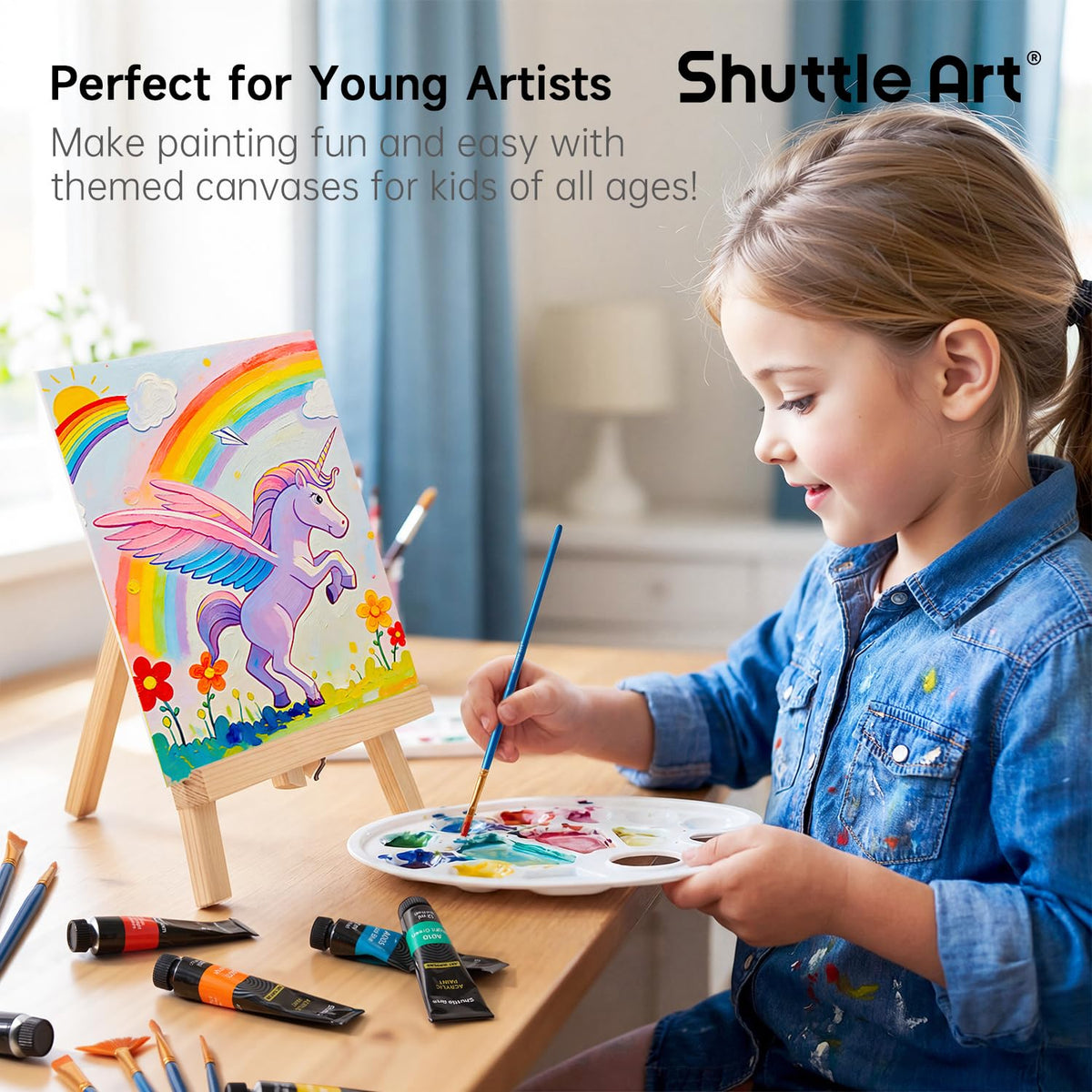 Shuttle Art 19 brushes set enables varied strokes and textures