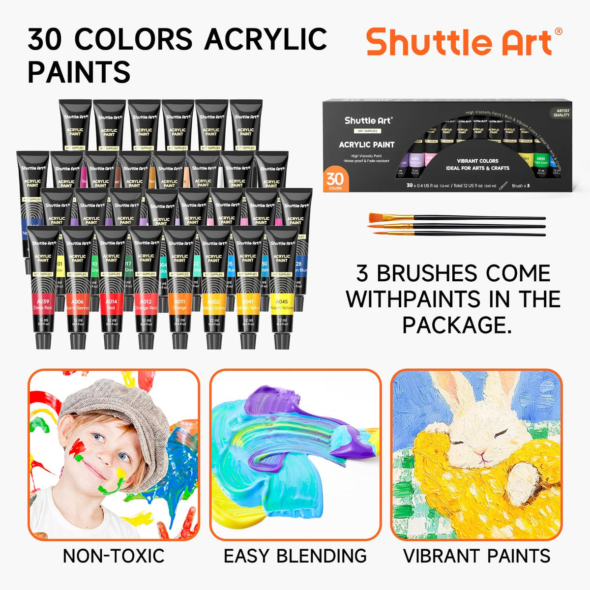 Shuttle Art palette and water bucket simplify cleanup and setup
