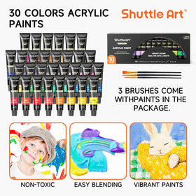 Shuttle Art palette and water bucket simplify cleanup and setup