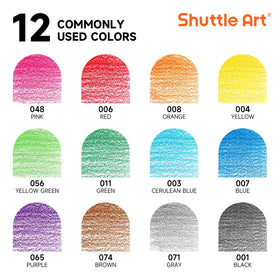 Shuttle Art 720 pencils are pre-sharpened for immediate drawing use.