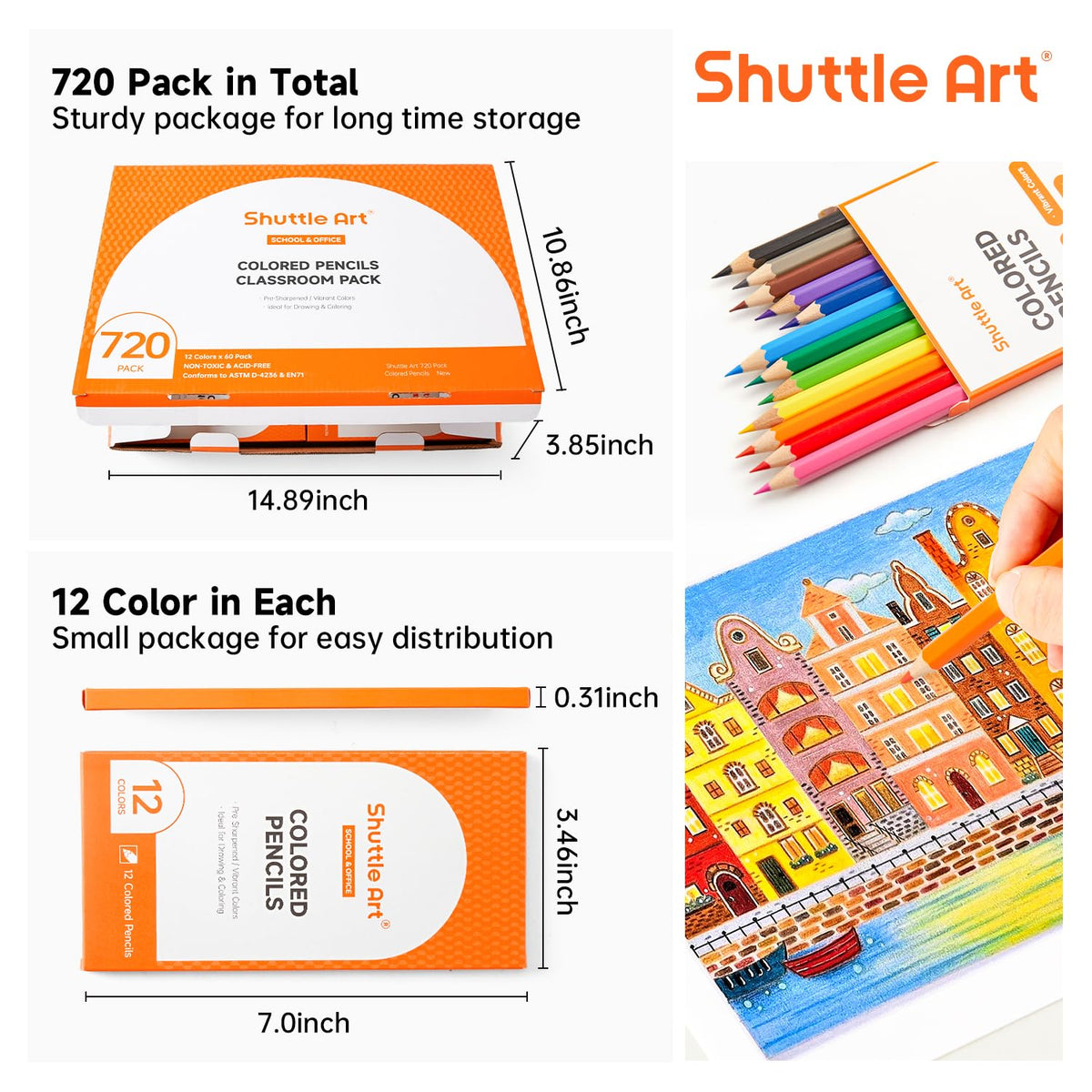 Shuttle Art 720 provides a broad color range for creative projects.