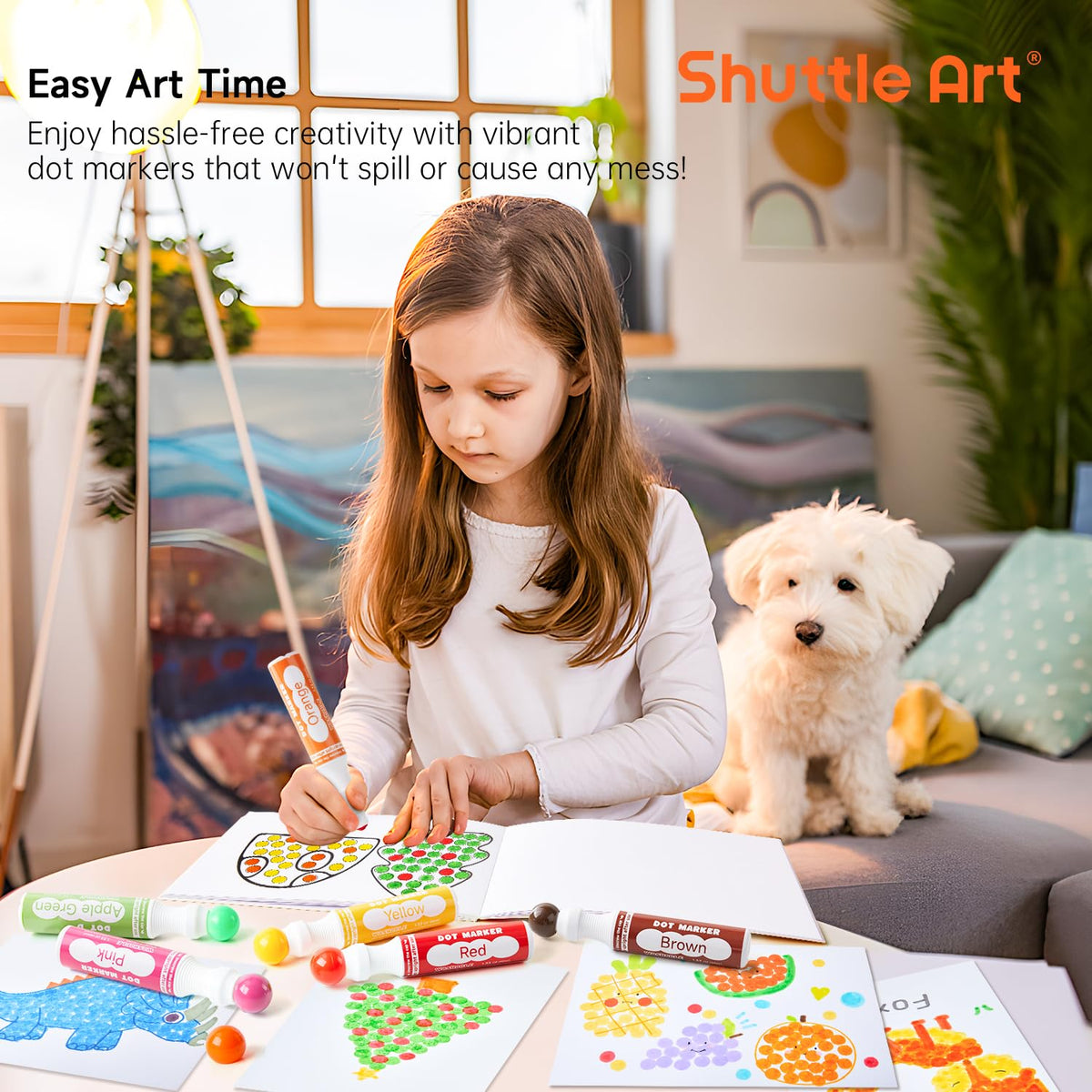 Shuttle Art non-toxic, acid-free ink ensuring safe painting sessions