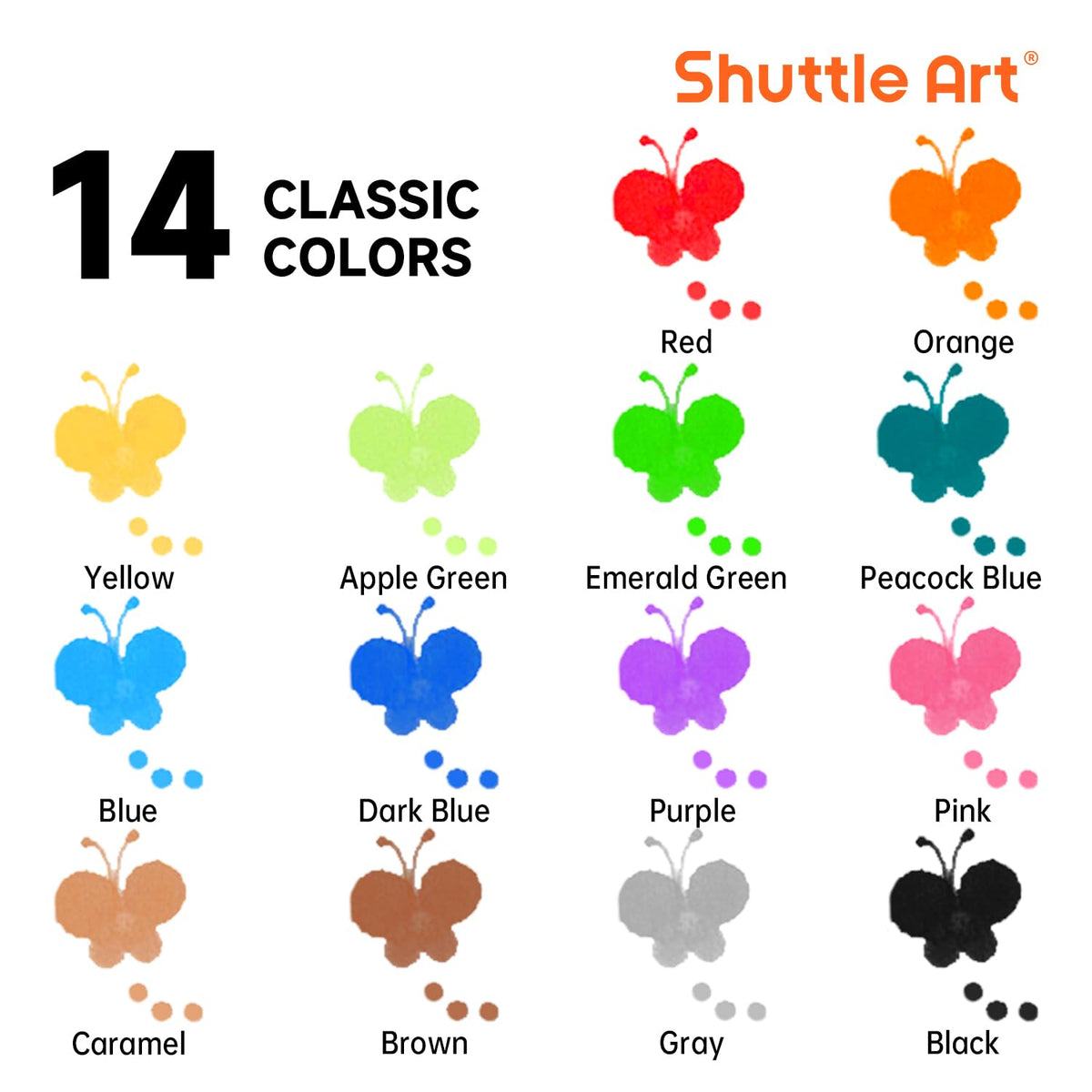 Shuttle Art activity books featuring 135 patterns to guide dotting