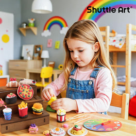 Shuttle Art quick-drying air-dry clay dries naturally for easy handling.