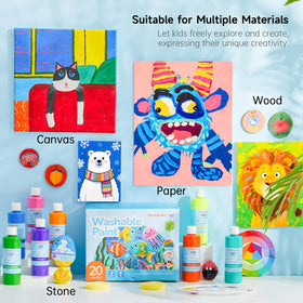Shuttle Art art supplies box keeps tools organized for quick projects.