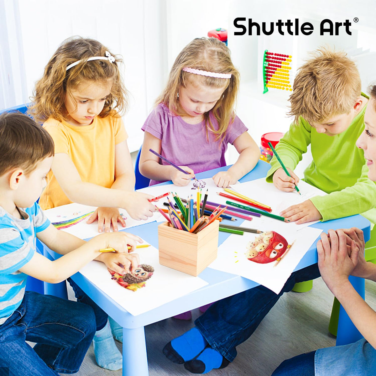 Shuttle Art safe non-toxic pencils meeting ASTM-D4236 EN71 for kids