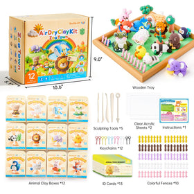 Shuttle Art clay colors pack with four colors per animal box