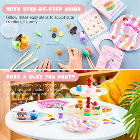 Shuttle Art clay tea party setup for a creative at-home play experience.
