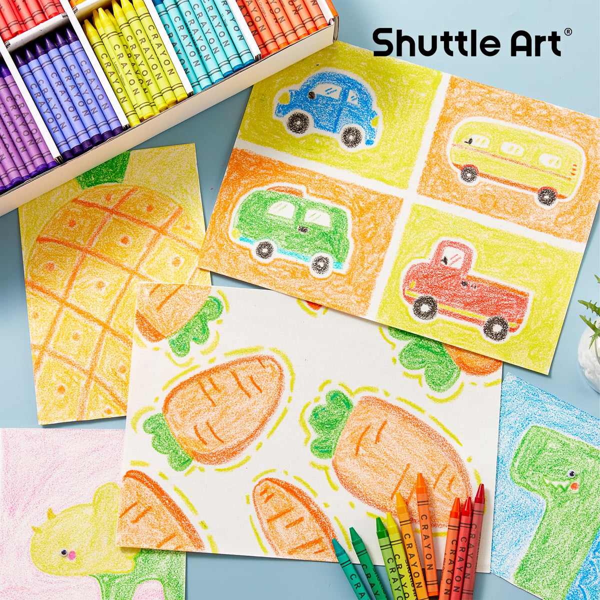 Shuttle Art non-toxic crayons meet safety standards for worry-free student art activities.