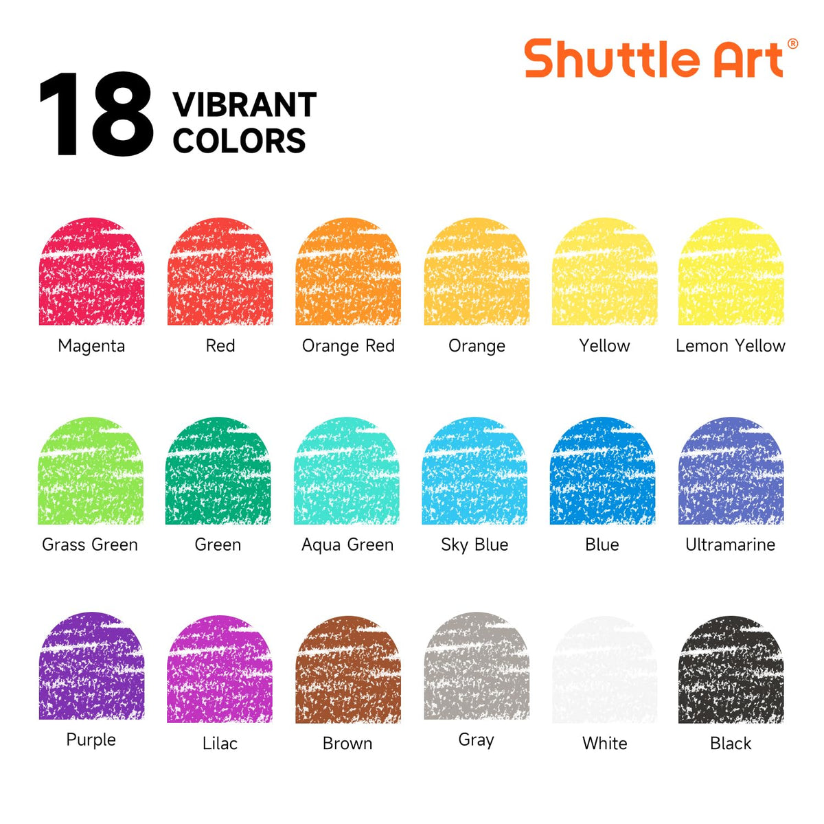 Shuttle Art organized storage box keeps crayons neatly sorted for fast selection.