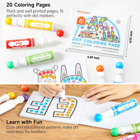 Shuttle Art dot marker bottles designed for easy grip and color control