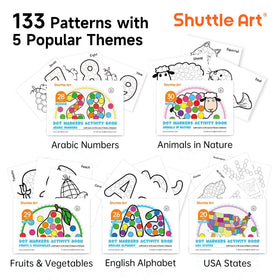 Shuttle Art dot markers ink dots on page demonstrating washability