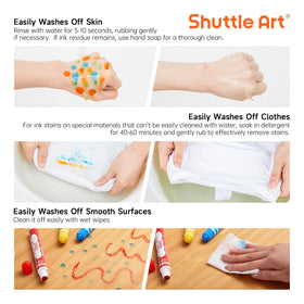 Kid-friendly design supports preschoolers in creative exploration.