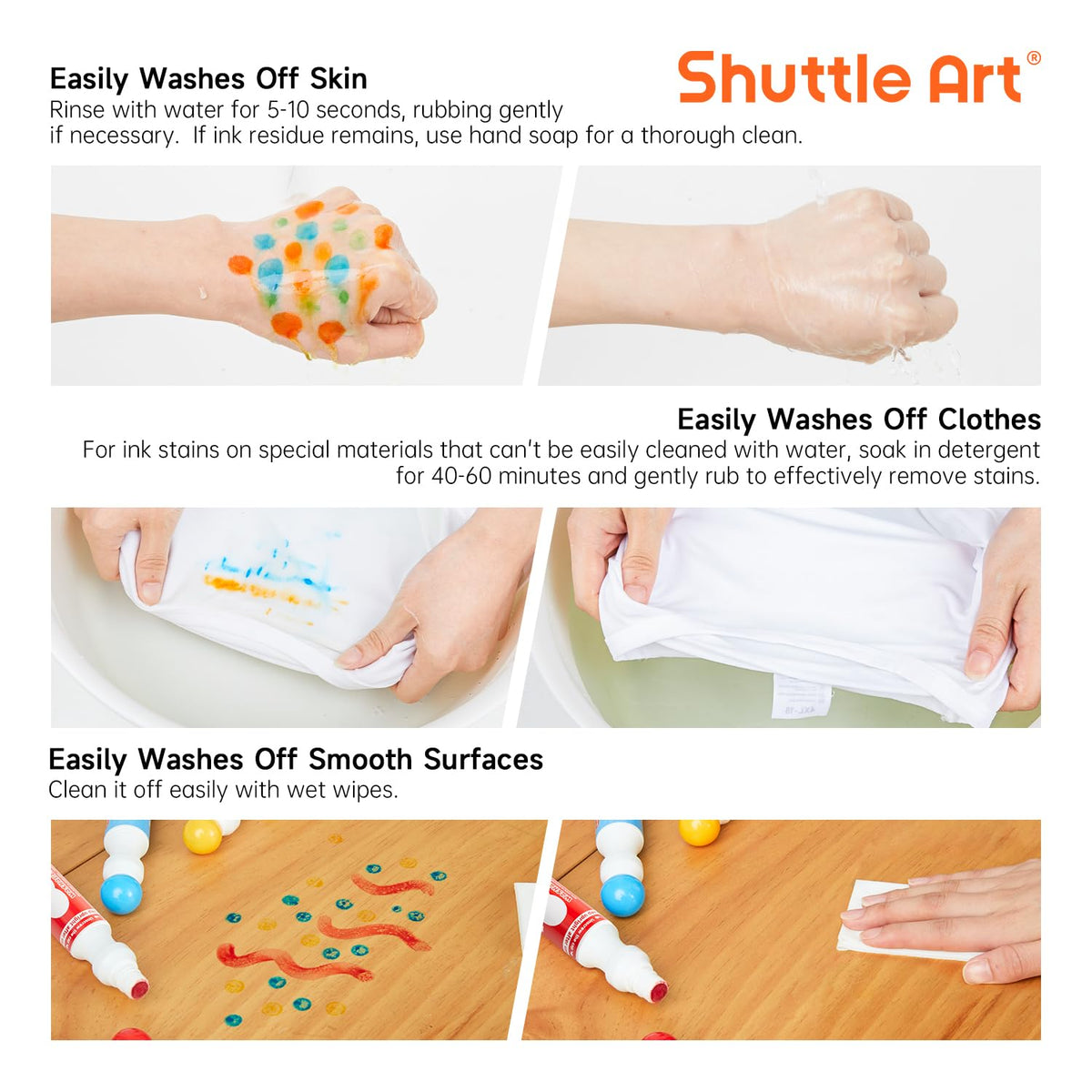 Shuttle Art markers designed for small fingers with comfortable grip