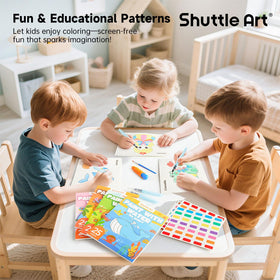 Shuttle Art Paint with Water animal adventures page for playful, mess-free coloring.
