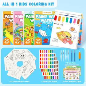 Shuttle Art Paint with Water dinosaur roars page supports fine motor coloring.