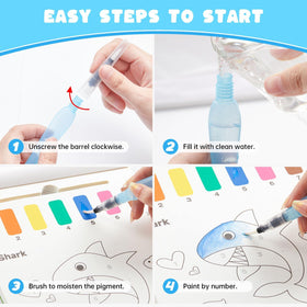 Shuttle Art Paint with Water portable travel kit ideal for on-the-go coloring.