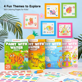 Shuttle Art Paint with Water princess magic page inspires imaginative water painting.
