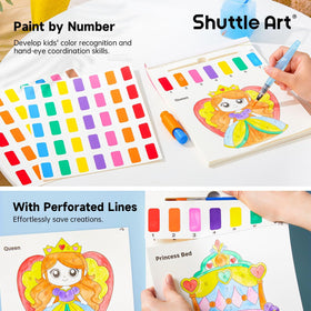 Shuttle Art Paint with Water sea worlds page offers vibrant travel-friendly art.