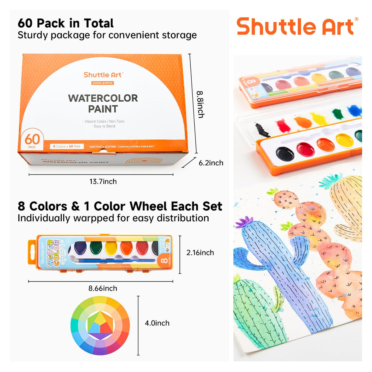 Packaging and safety standards check for Shuttle Art watercolor set