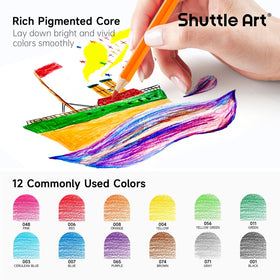 Shuttle Art pencils with sharpeners included for quick starts