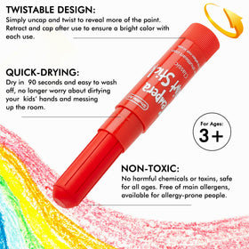 Shuttle Art tempera paint sticks glide smoothly for comfortable grip