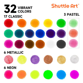 Shuttle Art tempera paint sticks with metallic colors add sparkle to kids artwork