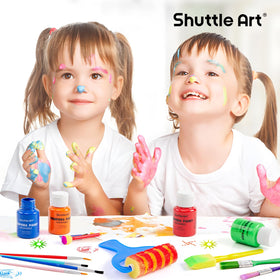 Shuttle Art tempera paints toddler-friendly packaging.