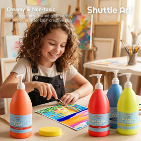 Shuttle Art vibrant colors on paper and canvas for classroom use.