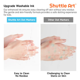 Shuttle Art washable markers for quick cleanup after art play