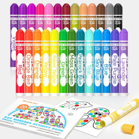 Shuttle Art dot markers in 26 colors for vibrant dot art projects