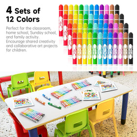 Shuttle Art washable, non-toxic dot markers keep projects clean and safe