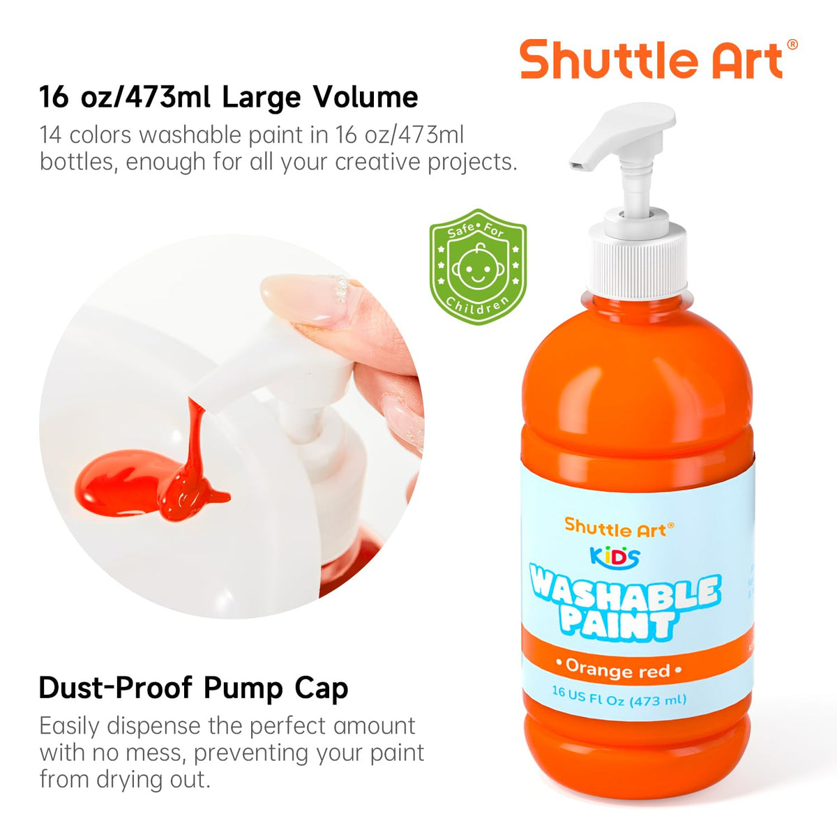 Shuttle Art washable paint on paper showing vibrant colors