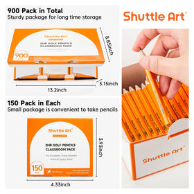Shuttle Art wood-cased pencils 3.5 inches provide smooth graphite for daily writing.