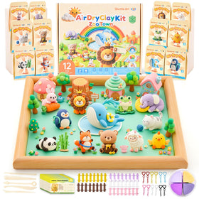 Shuttle Art Zoo Town box contents spark creative play