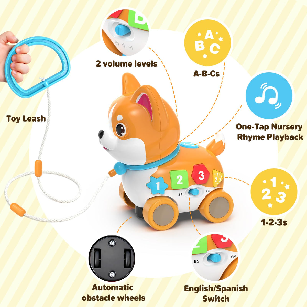 SHXYKZ Bilingual learning toy introduces English and Spanish phrases