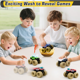 ShyLizard ABS construction visible on durable monster trucks for toddler play.
