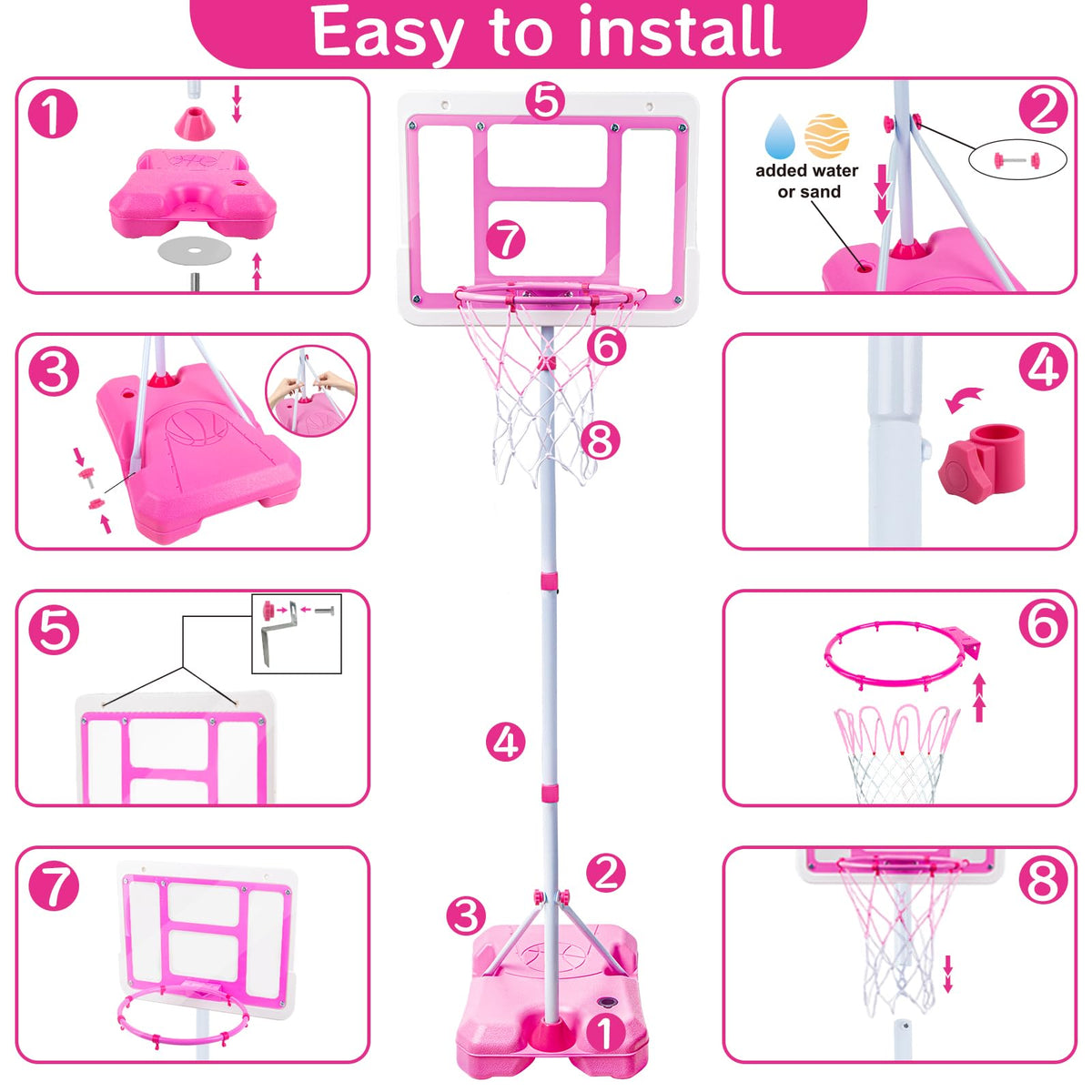 ShyLizard adjustable height 3-5ft 6-2ft grows with kids during playtime.