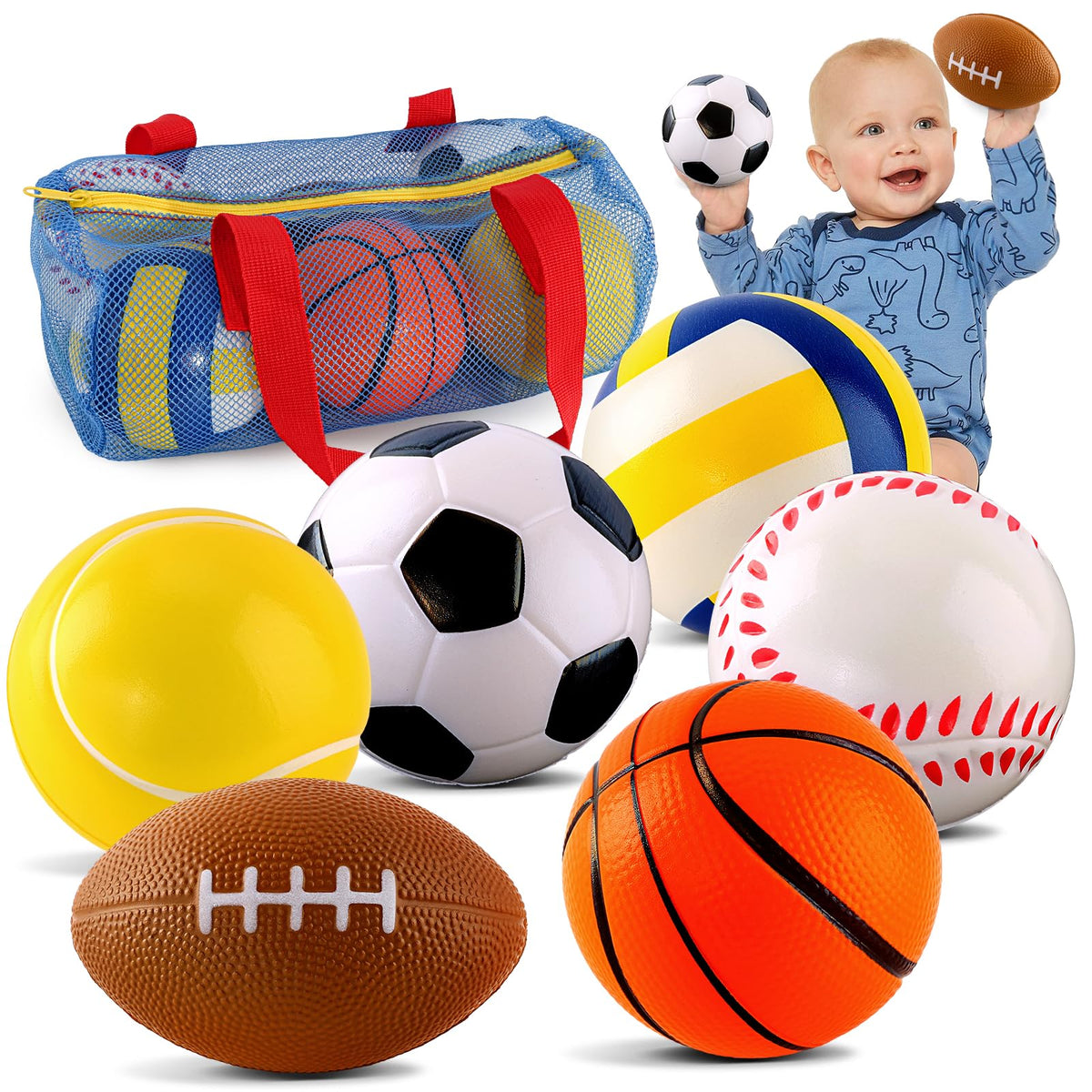 ShyLizard soft foam balls set for indoor and outdoor play, safe and lightweight.
