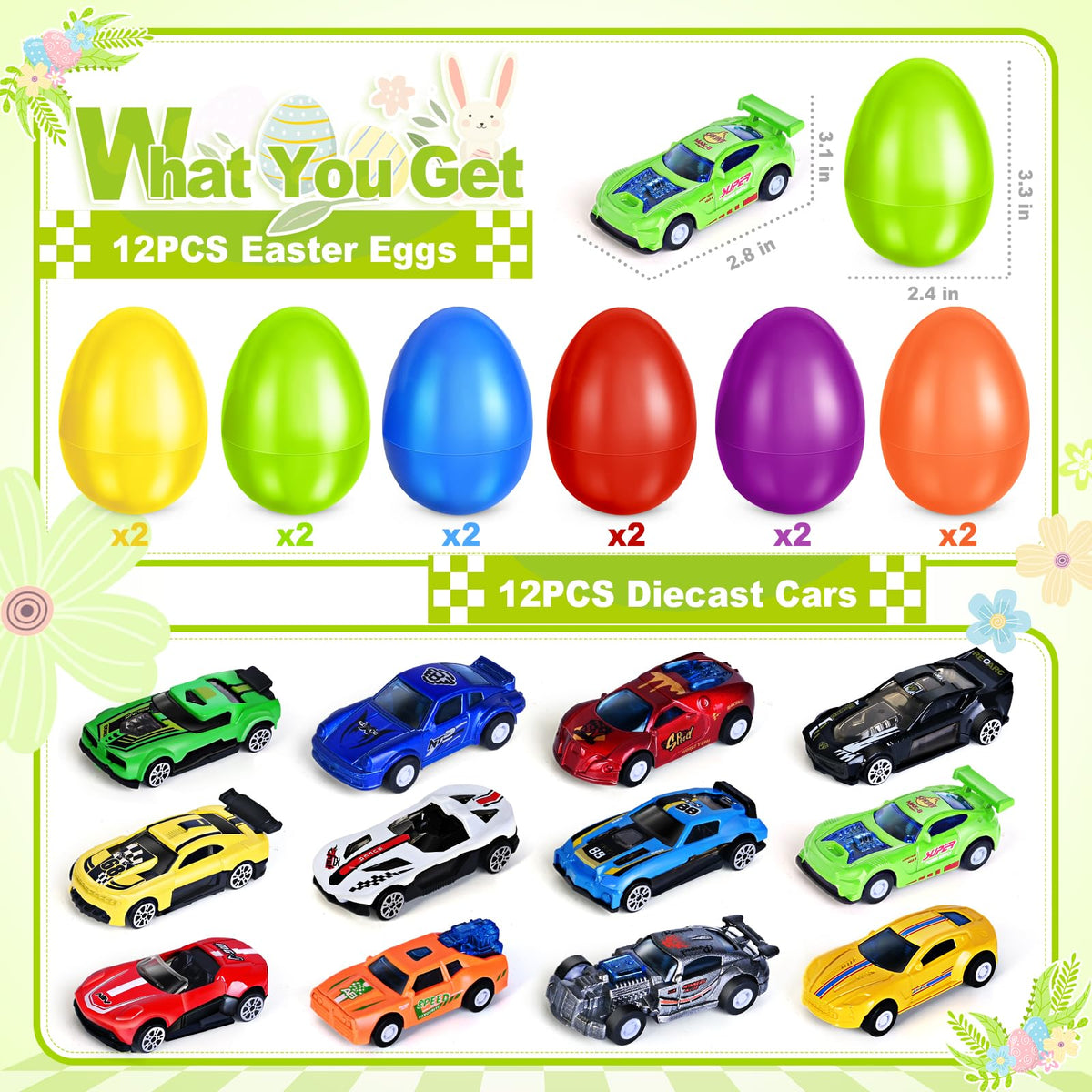 ShyLizard Easter eggs conceal die-cast cars for exciting car-themed rewards.