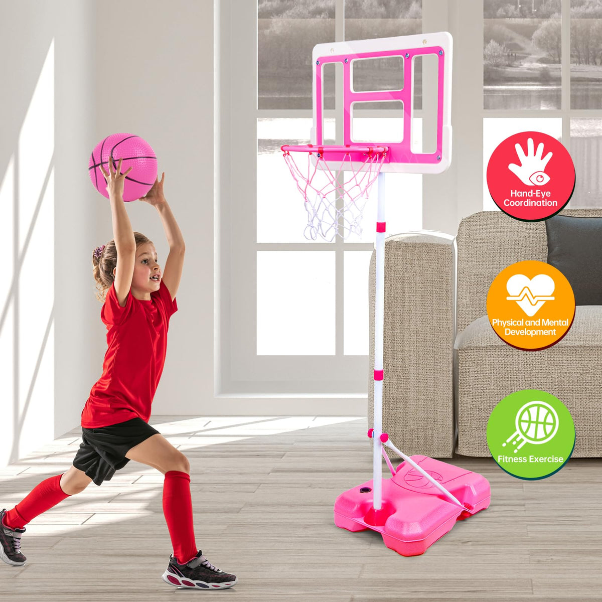 ShyLizard indoor outdoor basketball activity kit supports family play.